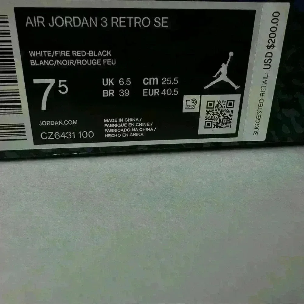 Air Jordan 3 SE Retro Denim Fire Red Sneakers
